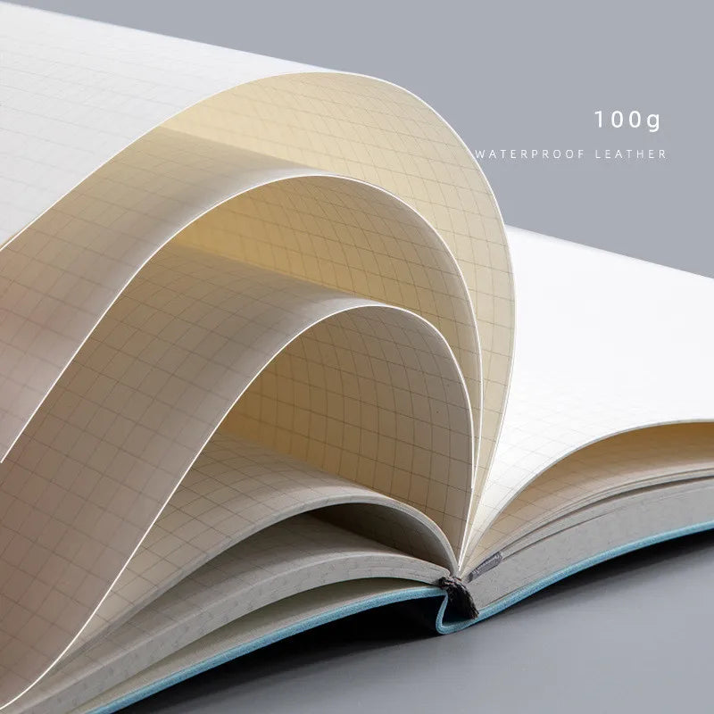 A5/B5 Thickened Notebook – Grid Square Diary & Sketchbook (100 Sheets)