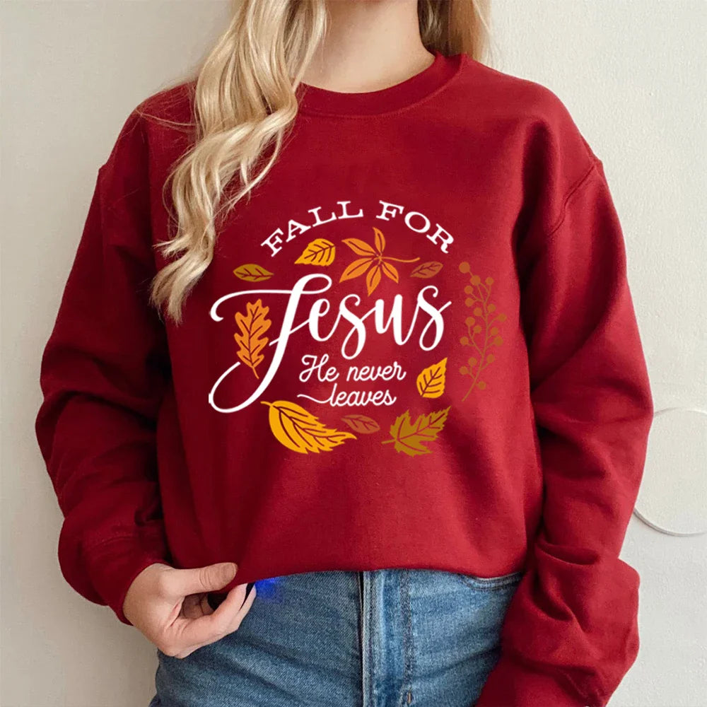 Love Jesus Never Leave – Unisex Pullover Sweatshirt