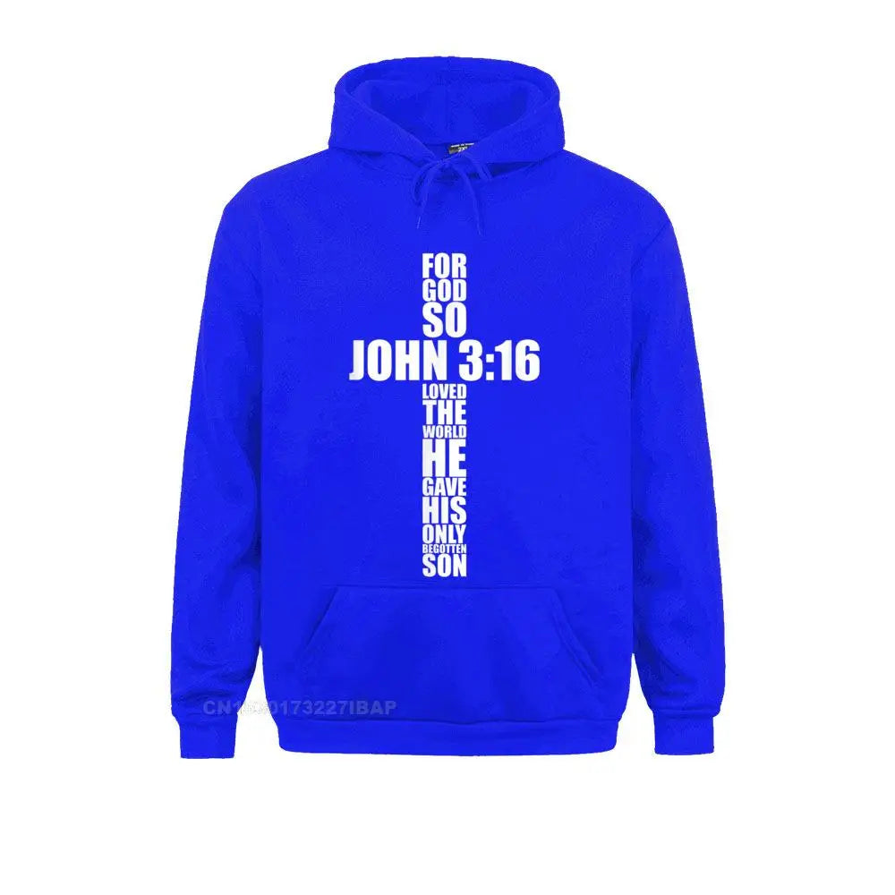 John 3:16 Cross Hoodie – Unisex Christian Sweatshirt