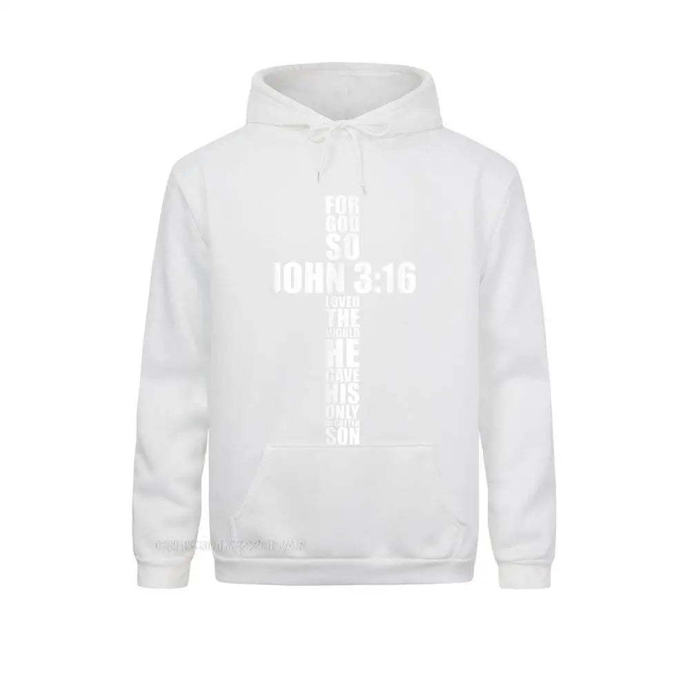 John 3:16 Cross Hoodie – Unisex Christian Sweatshirt