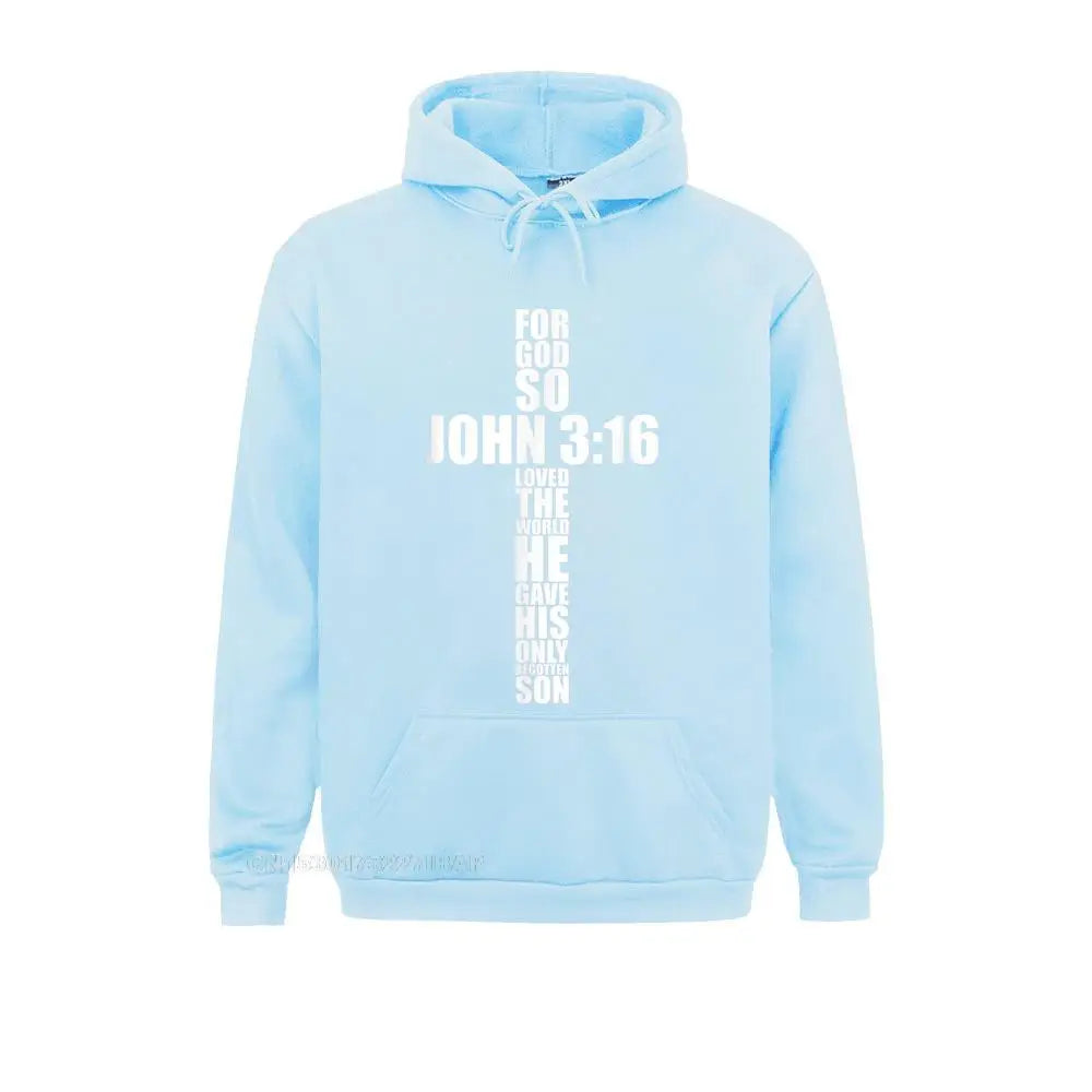 John 3:16 Cross Hoodie – Unisex Christian Sweatshirt