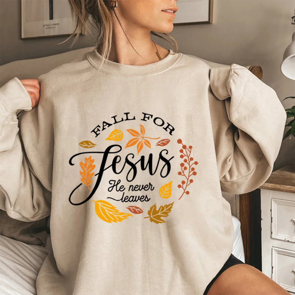 Love Jesus Never Leave – Unisex Pullover Sweatshirt
