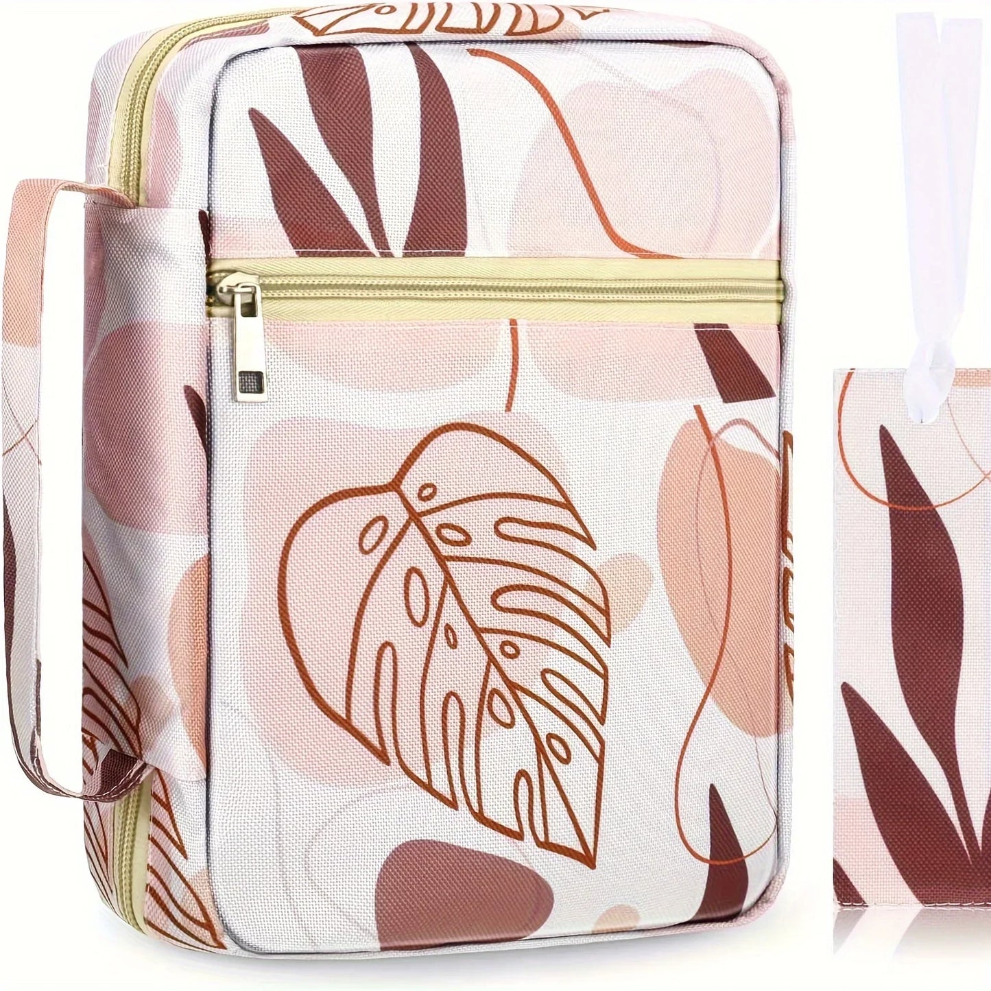 Bible Cover with Bookmarks – Portable Carrying Case & Christian Gift Idea