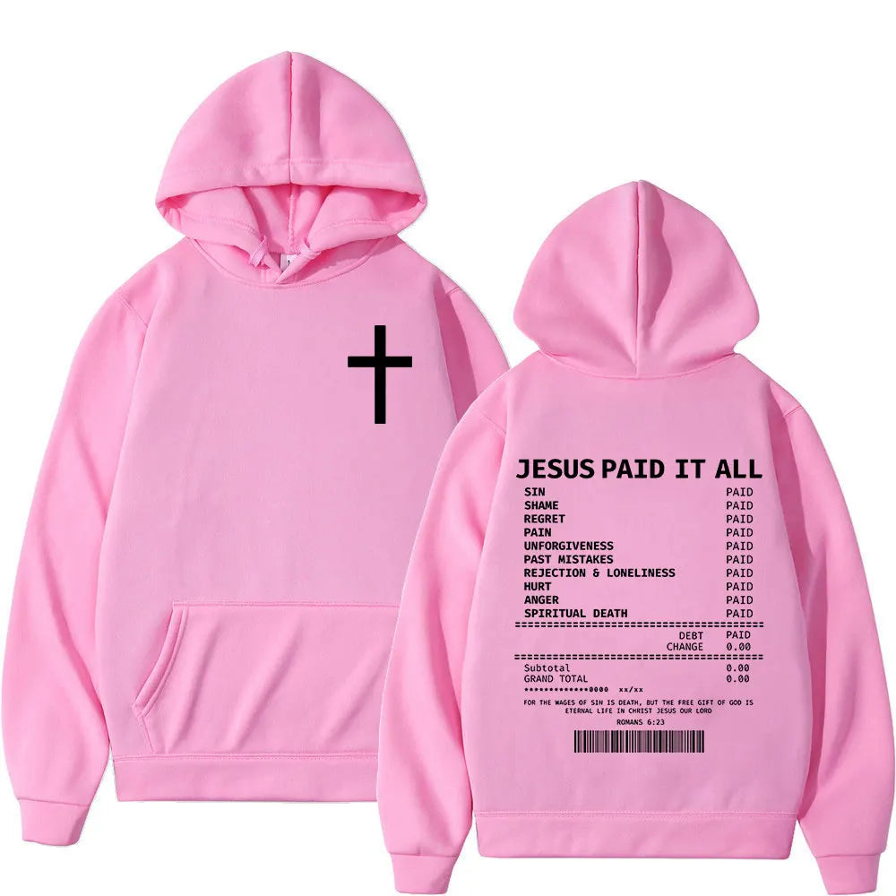 Salvation Hoodie – “Jesus Paid It All” Receipt Design