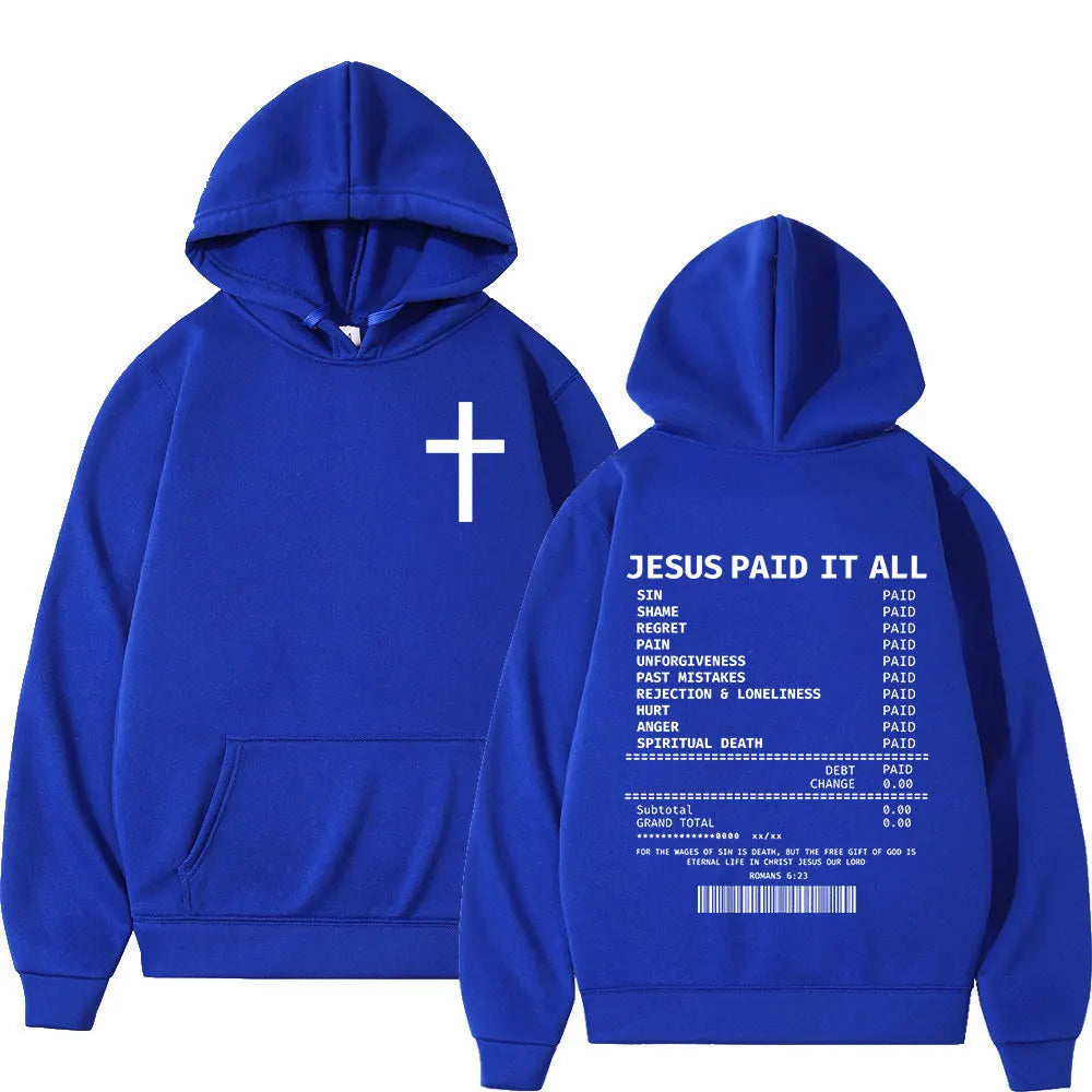 Salvation Hoodie – “Jesus Paid It All” Receipt Design