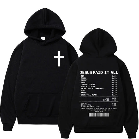 Salvation Hoodie – “Jesus Paid It All” Receipt Design
