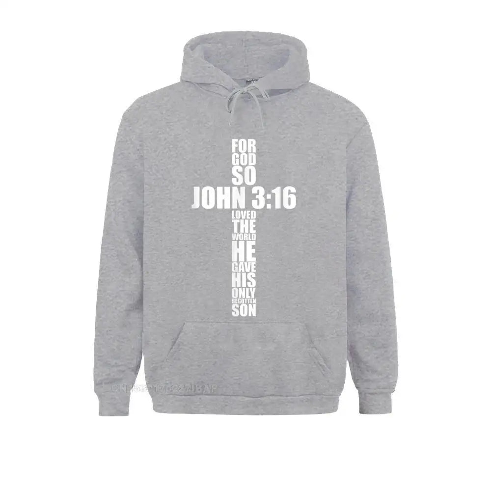John 3:16 Cross Hoodie – Unisex Christian Sweatshirt