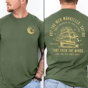 100% Cotton - Unisex T-Shirt Bible Verse Matt 8:27