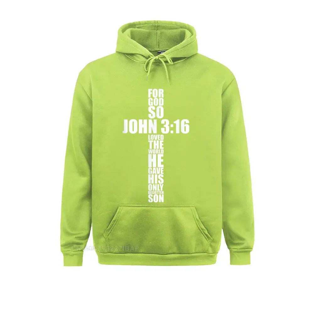 John 3:16 Cross Hoodie – Unisex Christian Sweatshirt