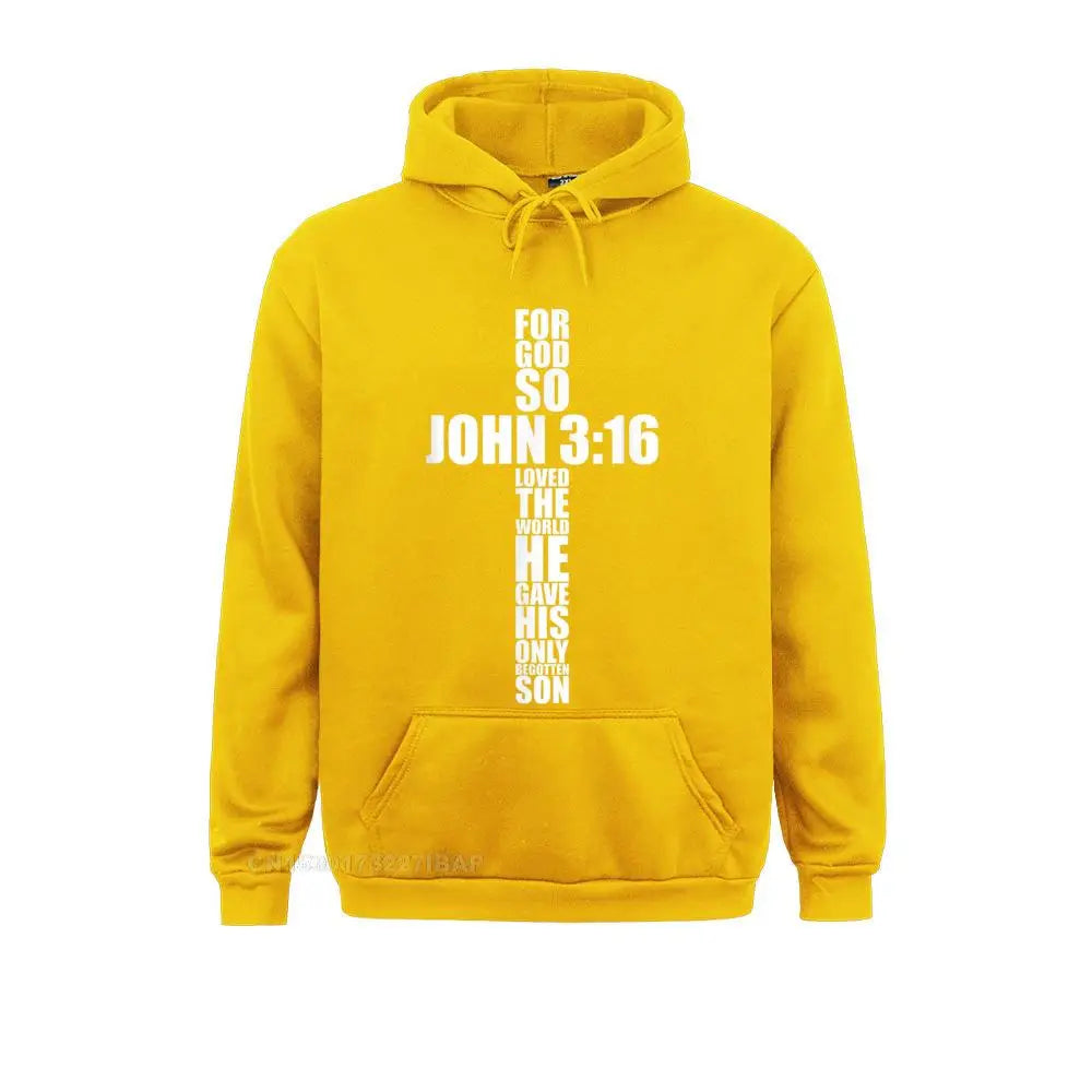 John 3:16 Cross Hoodie – Unisex Christian Sweatshirt
