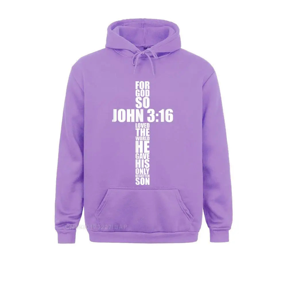 John 3:16 Cross Hoodie – Unisex Christian Sweatshirt