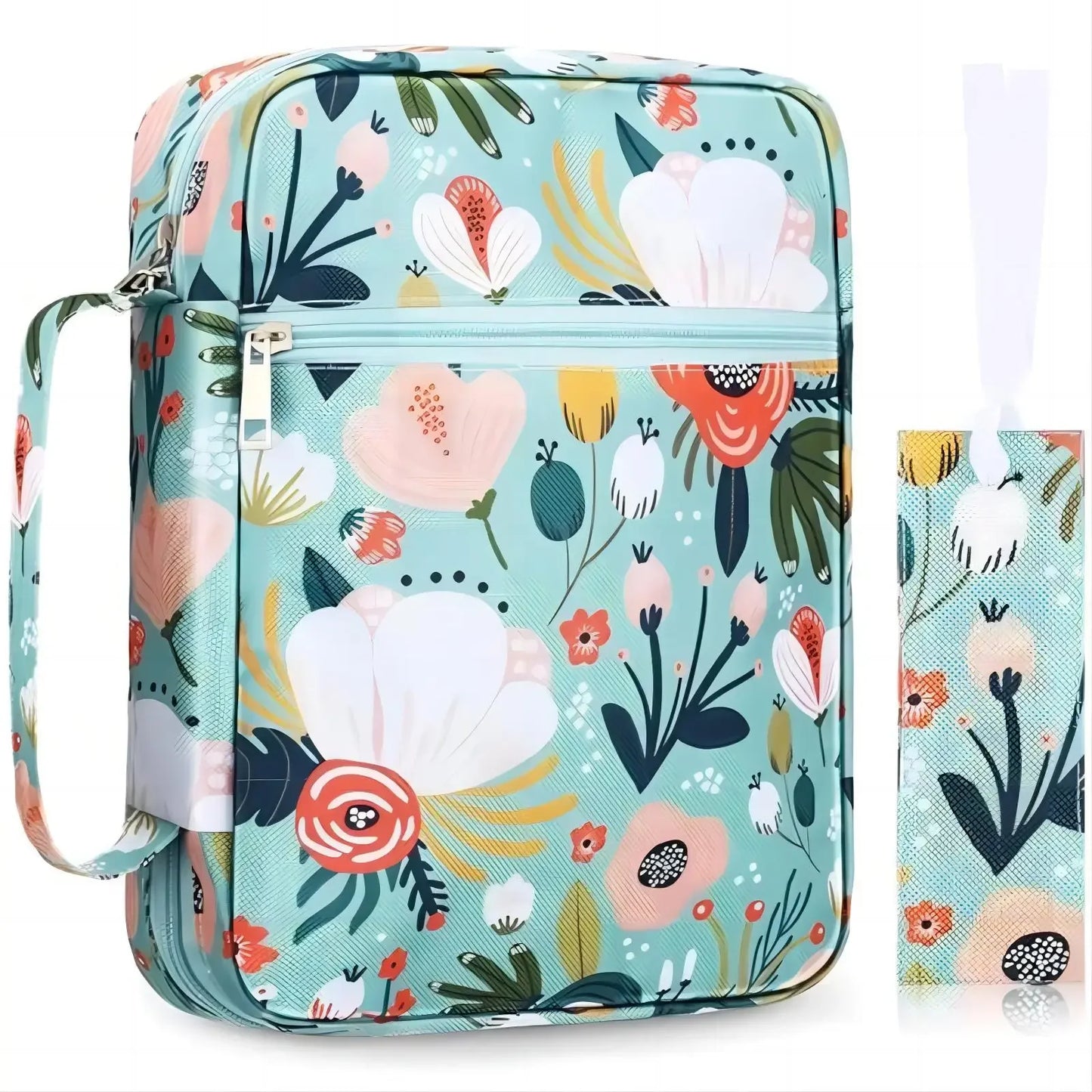 Bible Cover with Bookmarks – Portable Carrying Case & Christian Gift Idea