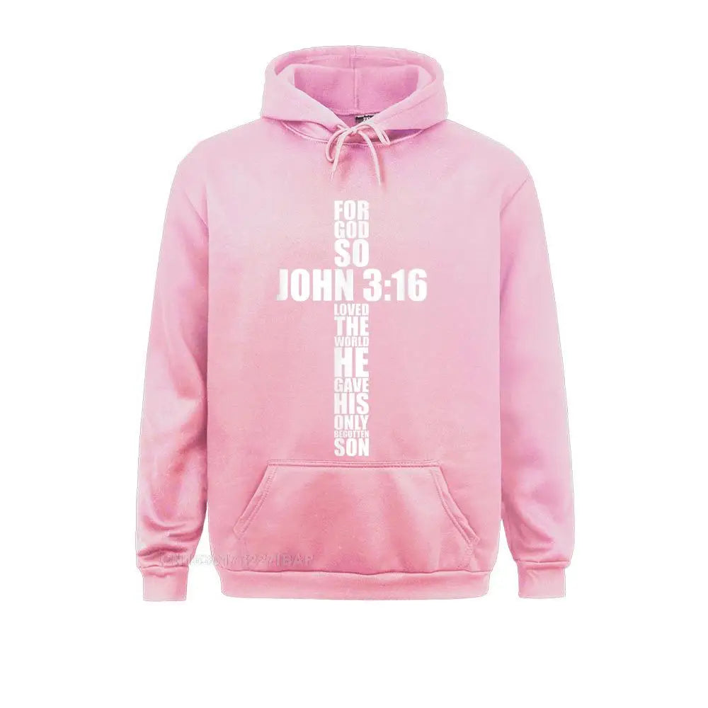 John 3:16 Cross Hoodie – Unisex Christian Sweatshirt