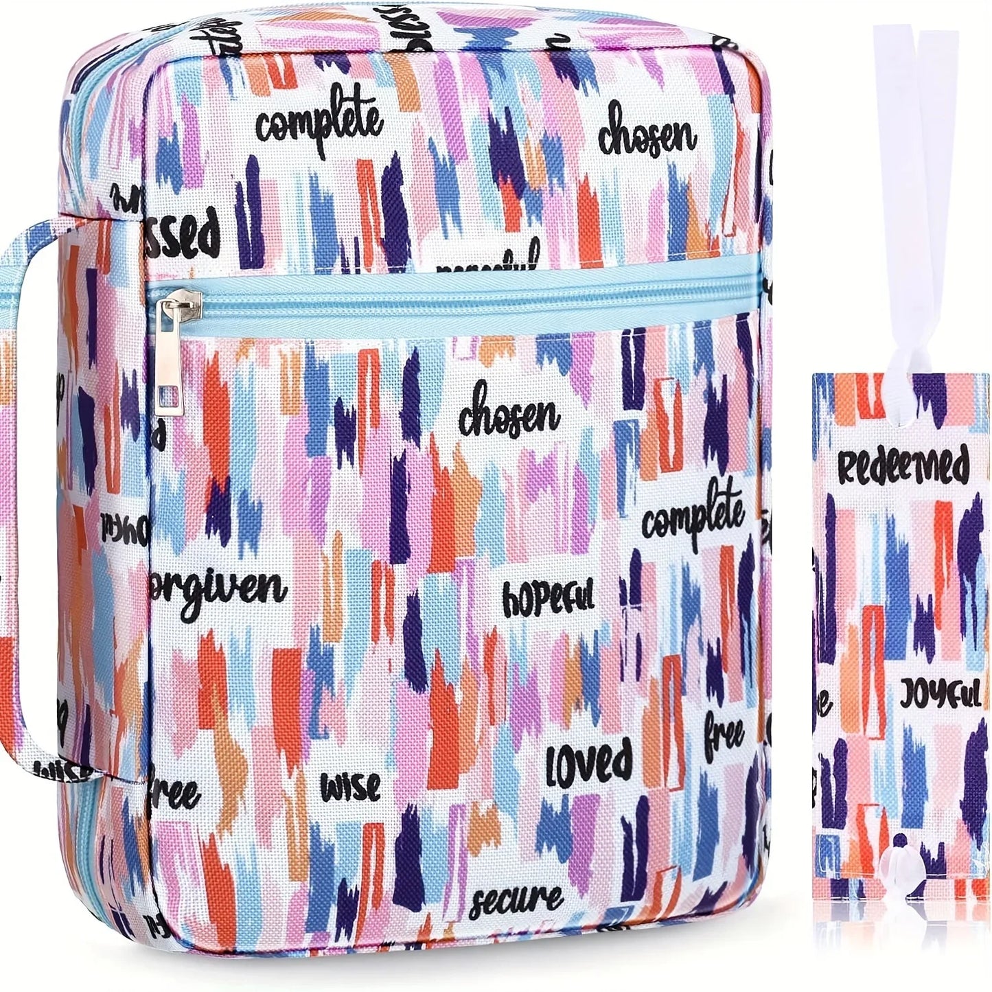Bible Cover with Bookmarks – Portable Carrying Case & Christian Gift Idea