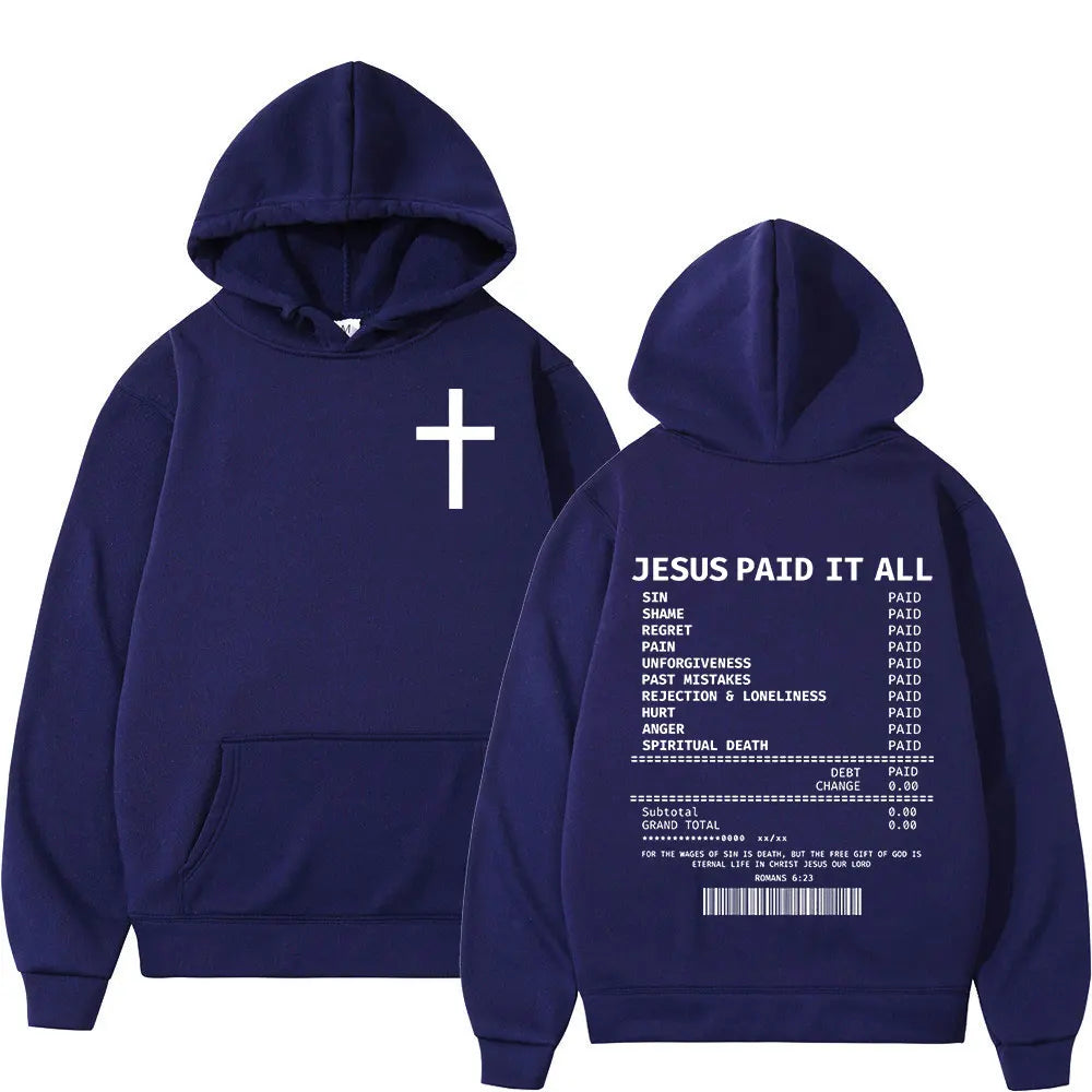 Salvation Hoodie – “Jesus Paid It All” Receipt Design